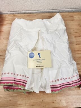 Pottery Barn Kids Katie Embellished Crib Bedskirt Colorful Floral Embroidered